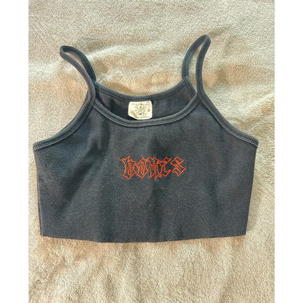 Billy Bones Club Black Cropped Tank Top